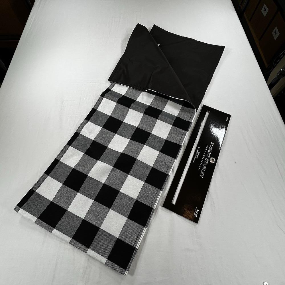 NEW Buffalo Check Collection Classic Farmhouse Table Runner 14X72 Black & White